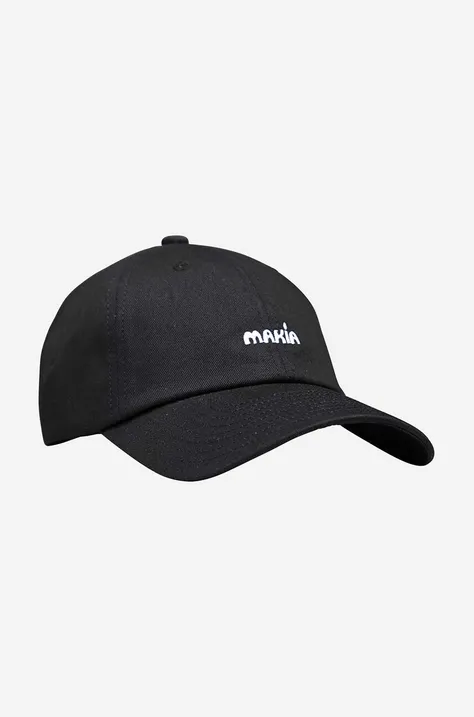 Makia cotton baseball cap black color Makia Otis Cap U82111 999