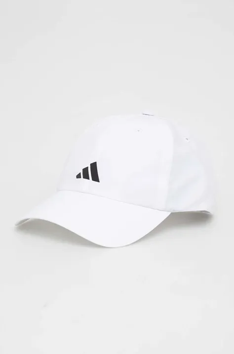 adidas Performance czapka z daszkiem kolor biały z nadrukiem