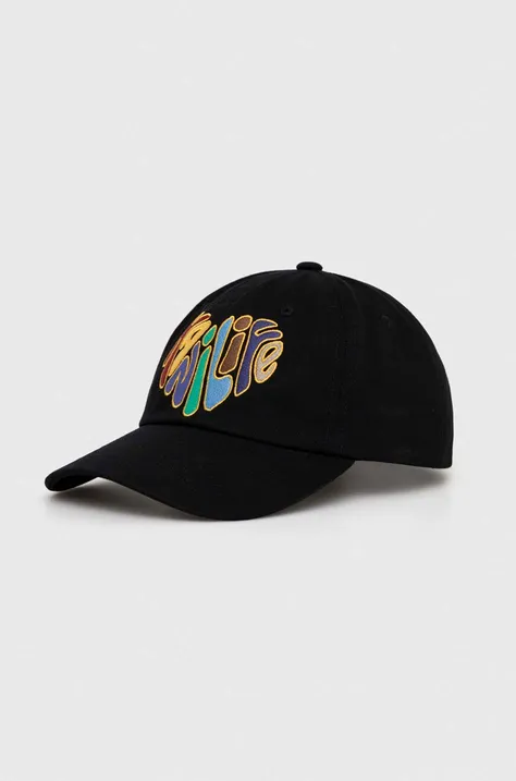 Βαμβακερό καπέλο του μπέιζμπολ Karl Kani χρώμα: μαύρο