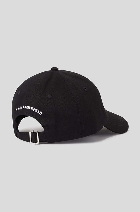 Бавовняна бейсболка Karl Lagerfeld — SS23-CAU01I, чорний — фото 7