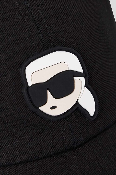 Бавовняна бейсболка Karl Lagerfeld — SS23-CAU01I, чорний — фото 6