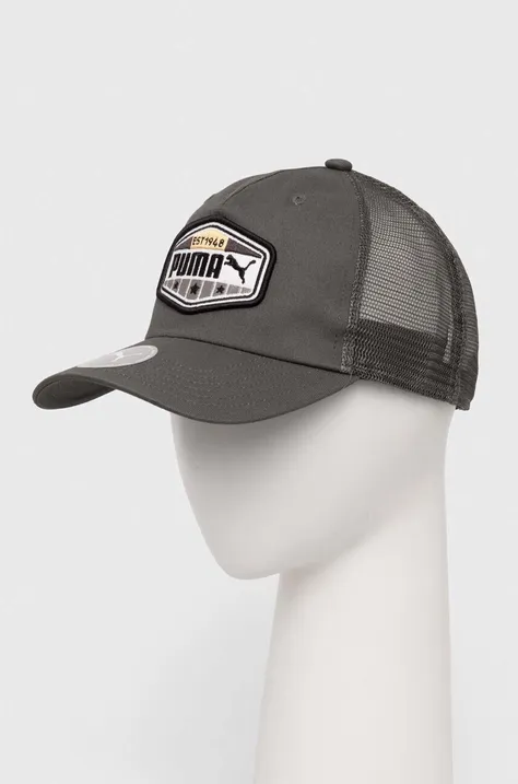 Puma șapcă culoarea negru, cu imprimeu 24046