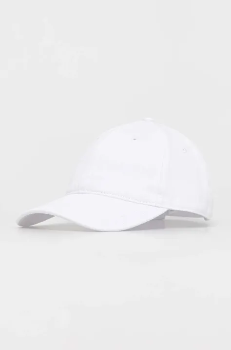 Lacoste berretto da baseball in cotone colore bianco