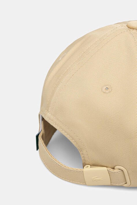 Lacoste бейсболка бавовняна — SS23-CAU050, бежевий — фото 3