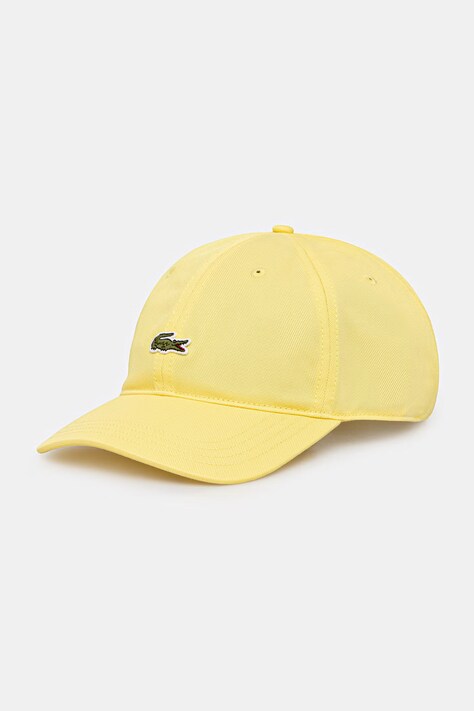 Lacoste baseball cap bawełniana żółta RK0491