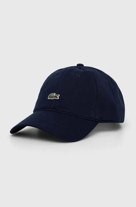 Lacoste șapcă de baseball din bumbac culoarea bleumarin, cu imprimeu RK0491-031