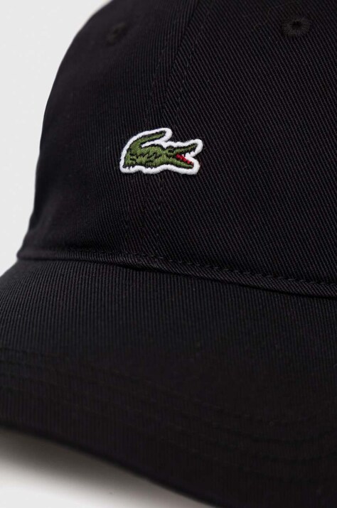 Lacoste бейсболка бавовняна — SS23-CAU051, чорний — фото 3