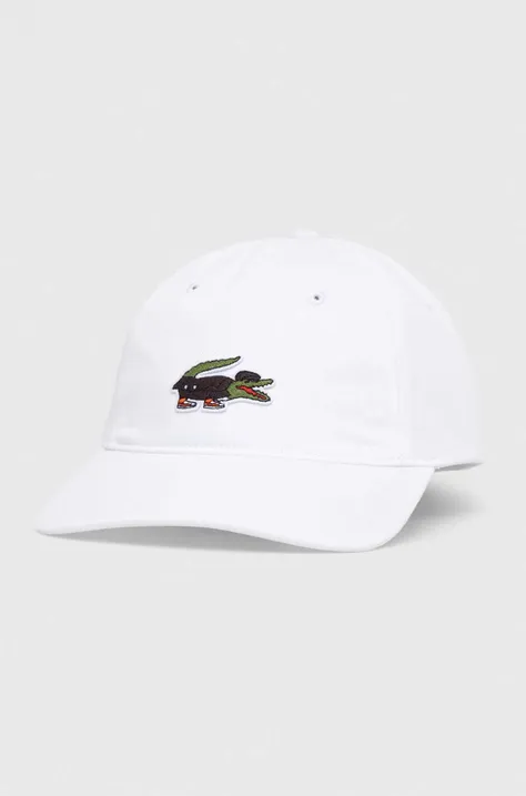 Βαμβακερό καπέλο Lacoste x Netflix χρώμα: άσπρο