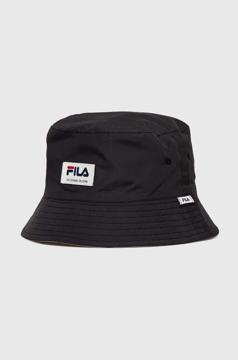 Obojstranný klobúk Fila čierna farba
