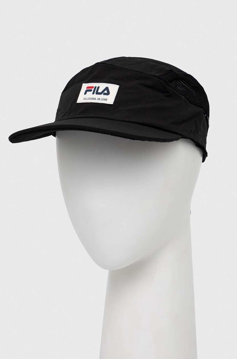 Fila sapca Tangier culoarea negru, cu imprimeu