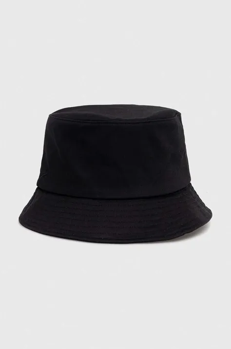 Bombažni klobuk United Colors of Benetton črna barva