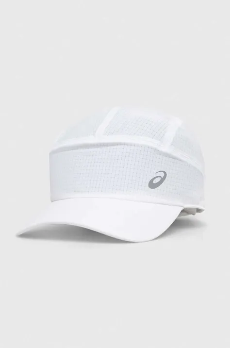 Asics czapka z daszkiem kolor biały gładka