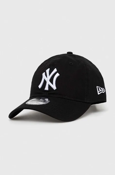 New Era czapka z daszkiem bawełniana kolor czarny z aplikacją NEW YORK YANKEES