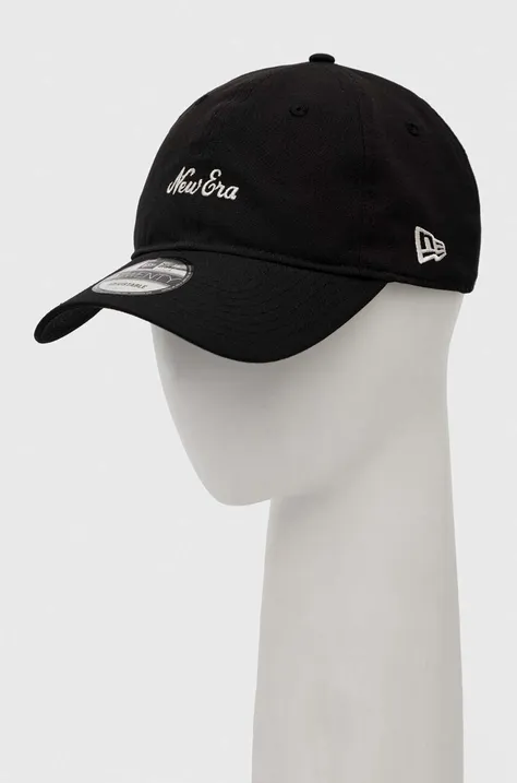 New Era czapka z daszkiem kolor czarny wzorzysta