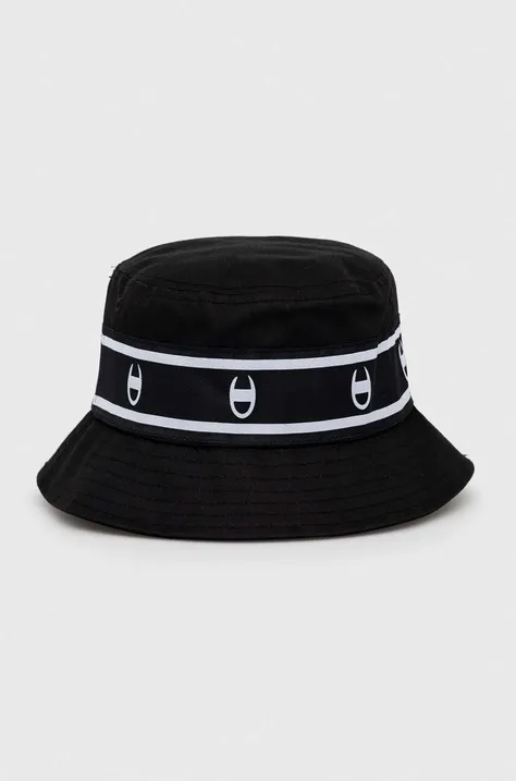 Бавовняний капелюх Champion колір чорний з бавовни
