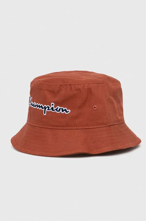 Βαμβακερό καπέλο Champion χρώμα: καφέ