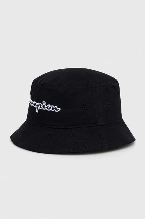 Шляпа из хлопка Champion цвет чёрный хлопковый