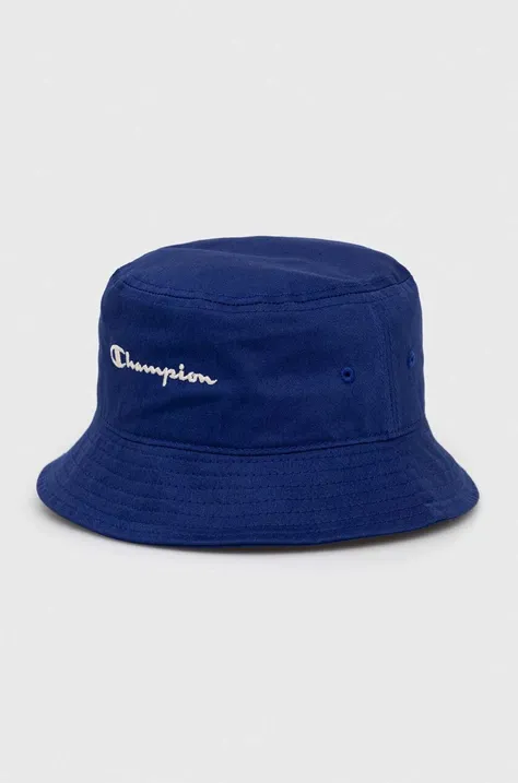Шляпа из хлопка Champion цвет синий хлопковый