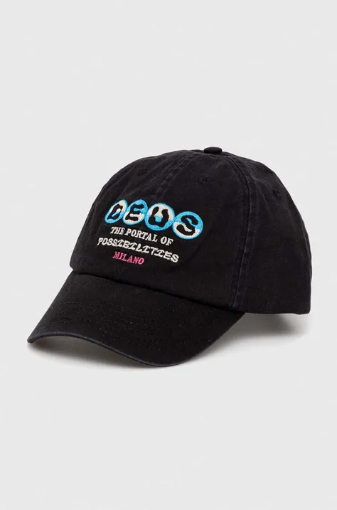 Βαμβακερό καπέλο του μπέιζμπολ Deus Ex Machina χρώμα: μαύρο