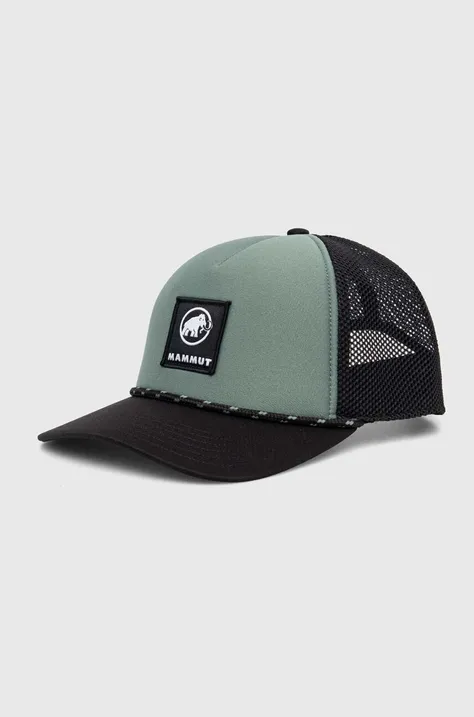 Mammut czapka z daszkiem Crag Logo kolor zielony z aplikacją