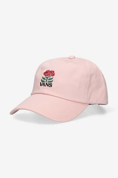Vans czapka z daszkiem bawełniana Escape Curved Bill Jock kolor różowy z aplikacją VN00066EBQL-ROZOWY