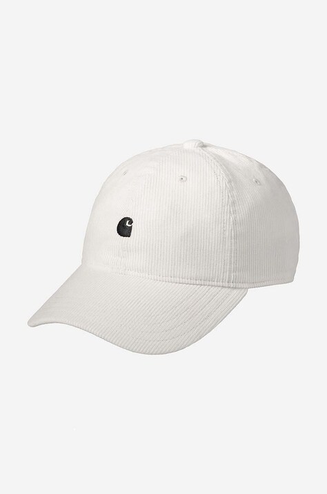 Carhartt WIP czapka bawełniana Harlem kolor biały gładka I028955-WAX/BLACK
