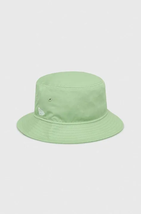 Шляпа из хлопка New Era цвет зелёный хлопковый