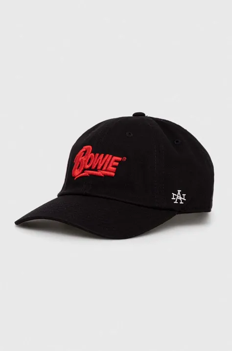 Βαμβακερό καπέλο του μπέιζμπολ American Needle David Bowie χρώμα: μαύρο