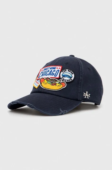Βαμβακερό καπέλο του μπέιζμπολ American Needle Chicago χρώμα: ναυτικό μπλε
