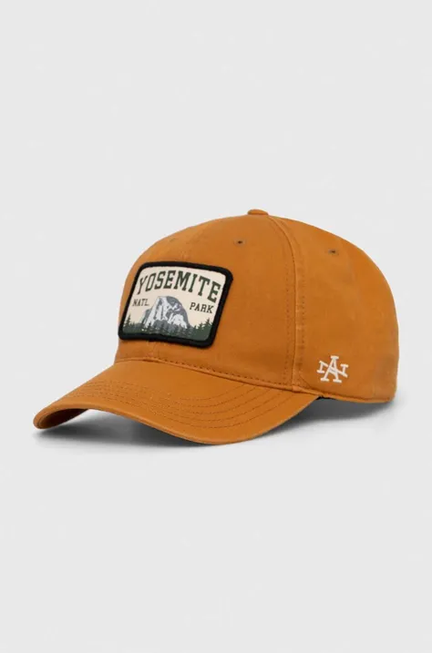 Βαμβακερό καπέλο του μπέιζμπολ American Needle Yosemite National Park χρώμα: πορτοκαλί