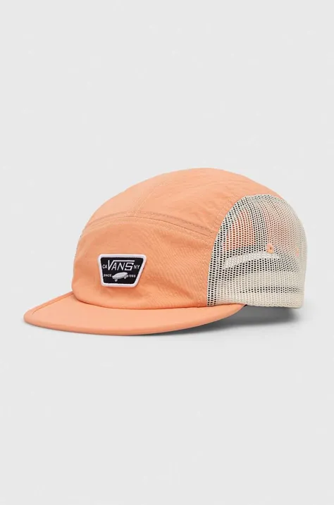 Vans czapka z daszkiem kolor pomarańczowy z aplikacją