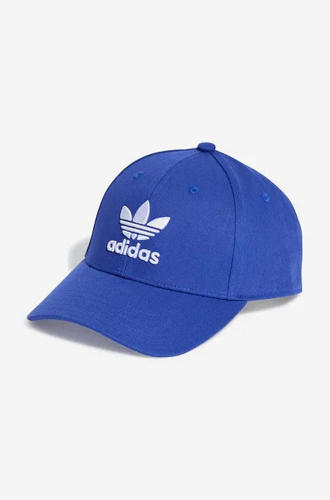 Хлопковая кепка adidas Originals узор IB9971-blue