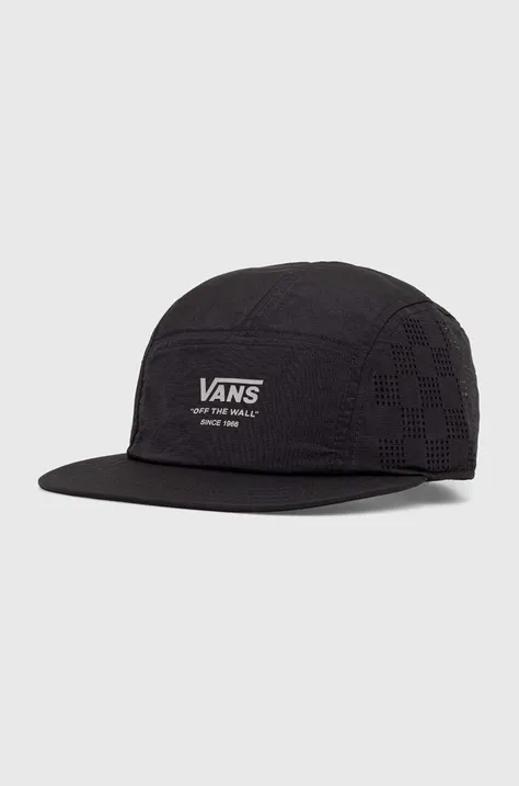 Vans czapka z daszkiem kolor czarny z nadrukiem