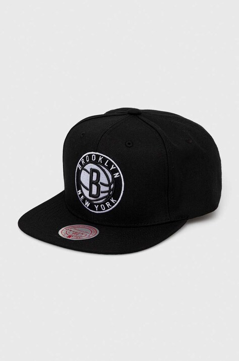 Mitchell&Ness sapca Brooklyn Nets culoarea negru, cu imprimeu