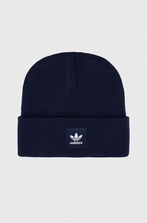 adidas Originals caciula culoarea albastru marin, din tesatura neteda