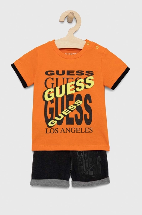 Σετ μωρού Guess χρώμα: πορτοκαλί