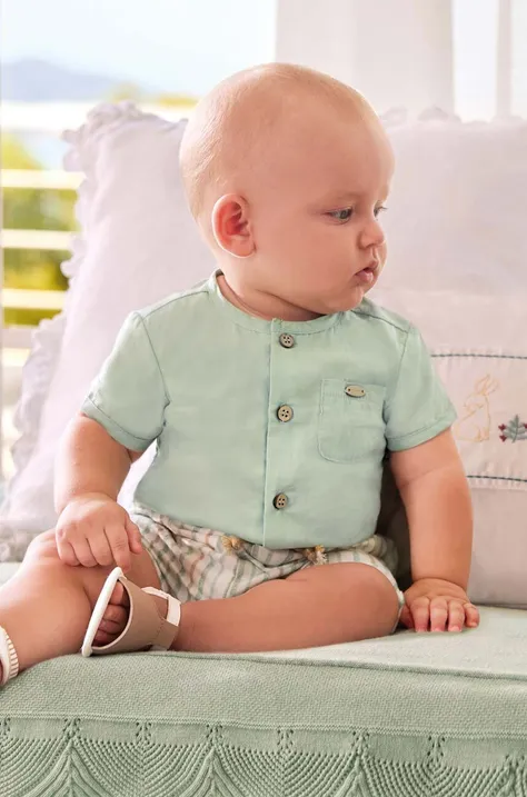 Mayoral Newborn komplet bawełniany niemowlęcy kolor turkusowy