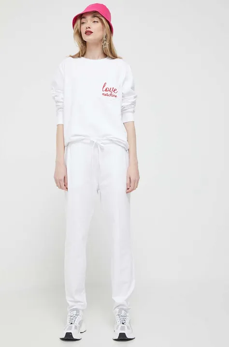 Love Moschino dres damski kolor biały