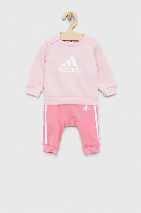 Tepláková súprava pre bábätká adidas I BOS LOGO ružová farba