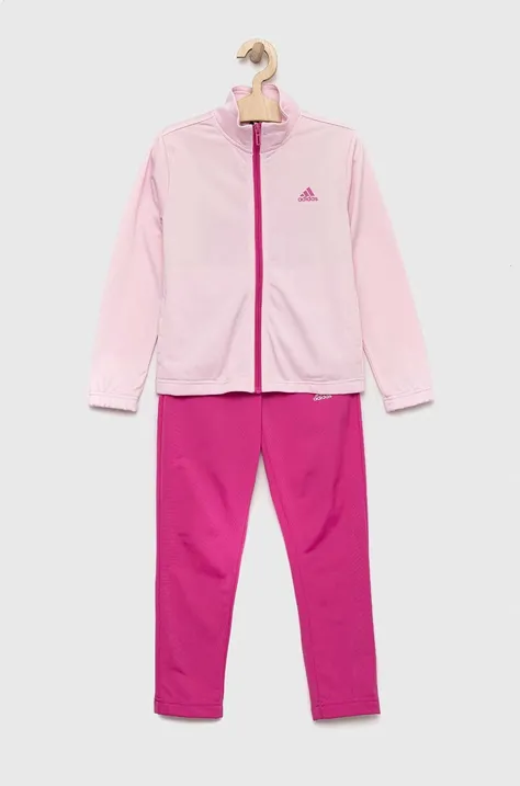 Dječja trenirka adidas G BL boja: ružičasta