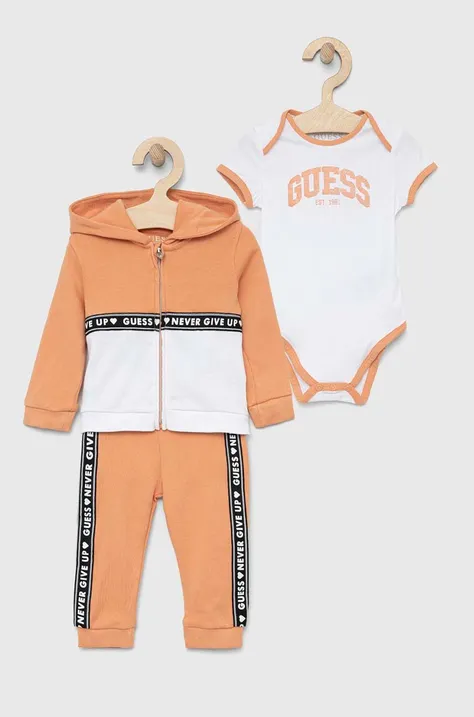 Komplet za dojenčka Guess oranžna barva