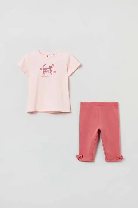 OVS komplet niemowlęcy kolor różowy