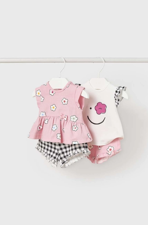 Mayoral Newborn komplet niemowlęcy 2-pack kolor różowy