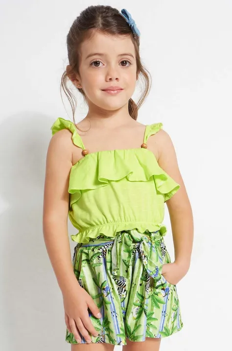 Detská bavlnená súprava Mayoral zelená farba