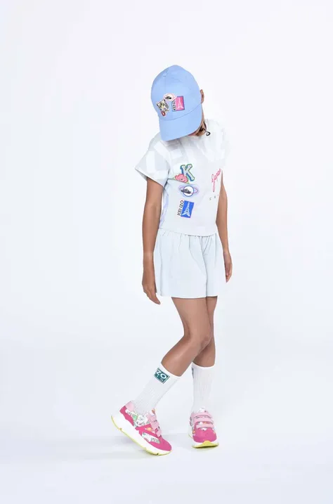 Kenzo Kids kombinezon bawełniany dziecięcy kolor niebieski