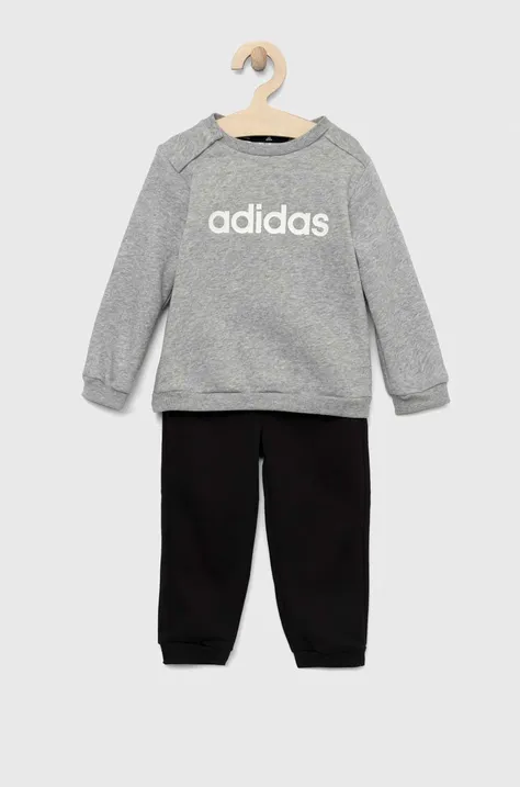 Дитячий спортивний костюм adidas I LIN FL колір сірий