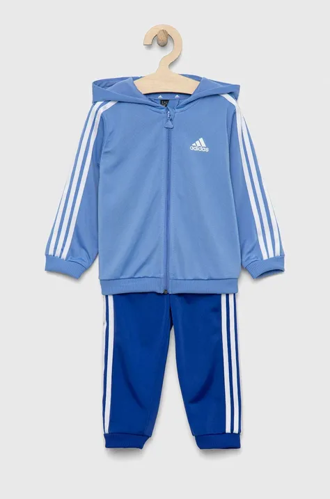 Детски анцуг adidas I 3S SHINY в синьо