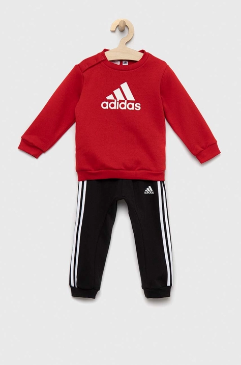 Otroška trenirka adidas I BOS LOGO rdeča barva