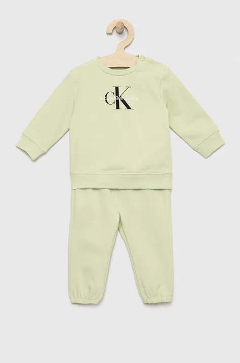 Komplet za dojenčka Calvin Klein Jeans zelena barva