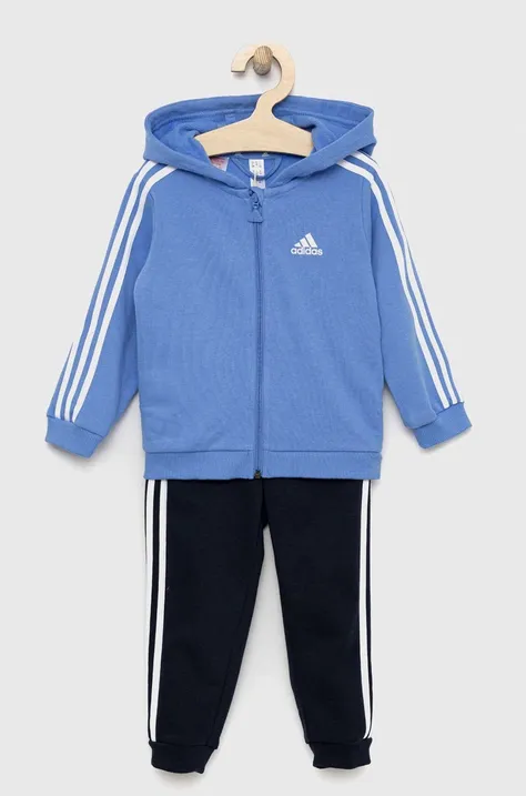 adidas dres dziecięcy I 3S FZ FL JOG kolor niebieski